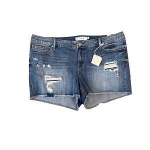 Torrid Distressed Denim Plus Size Blue Jean Shorts US Women's 22 Plus